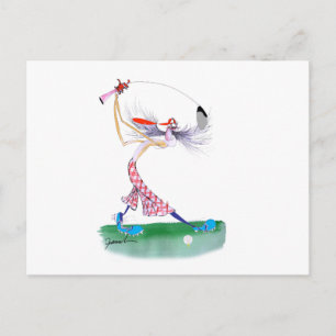 golf swing, tony fernandes postcard