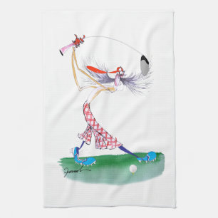 Golf Swing, tony fernandes Tea Towel