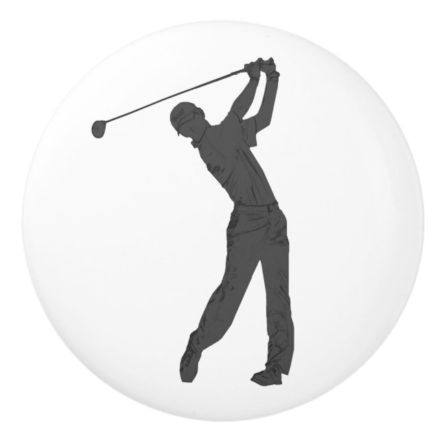 Golf Swinger Customisable Ceramic Knob (Front)