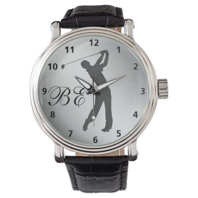 Golf Swinger Customisable Monogram Watch (Front)