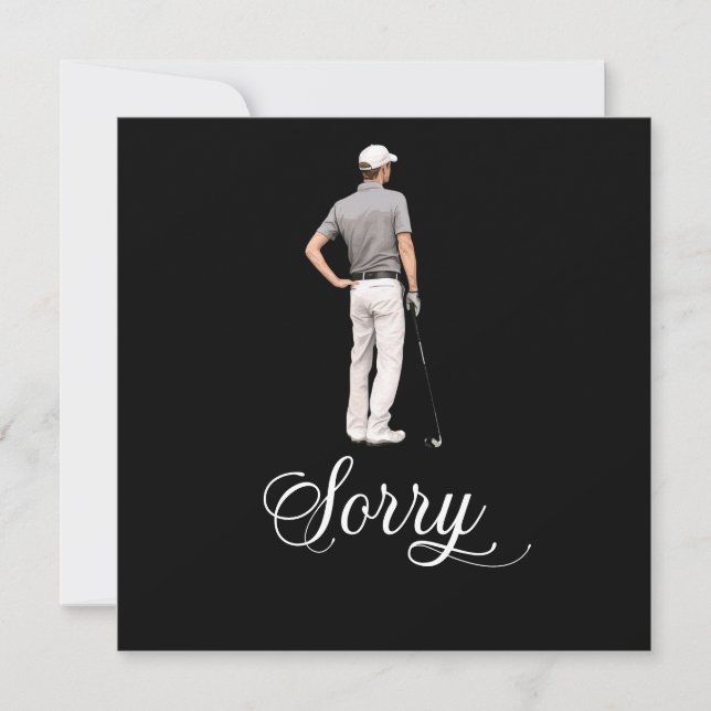 Golf sympathy sorry for your loss condolences  car card (Front)