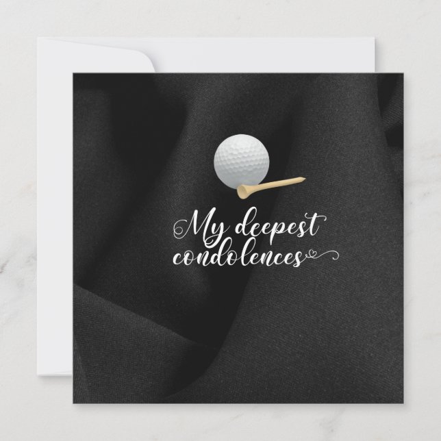 Golf sympathy sorry for your loss condolences  card (Front)