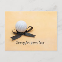 Golf sympathy sorry for your loss with black bow