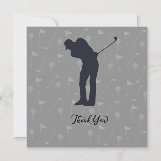 Golf sympathy Thank you golfer Card (Front)