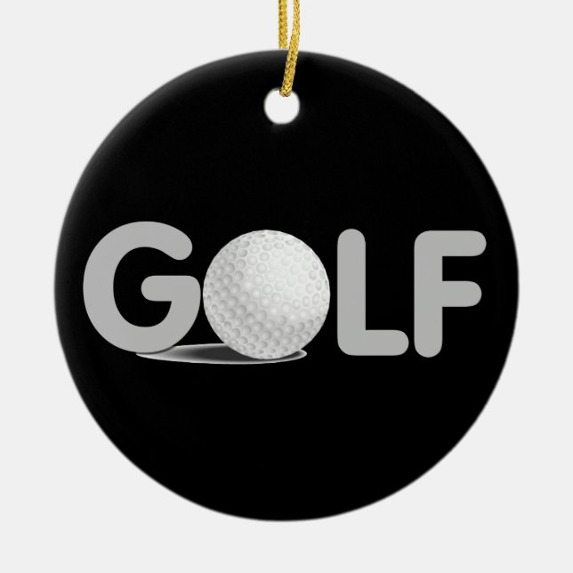 GOLF T-shirts and Gifts Ceramic Tree Decoration (Front)