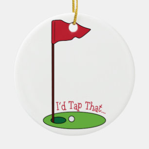 Golf Tap Ceramic Ornament