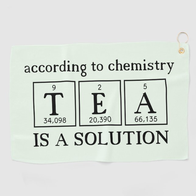 Golf Tea Science Pun Towel (Horizontal)