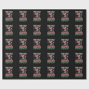 Golf Team Is On Santa's Naughty List Xmas Santa Wrapping Paper