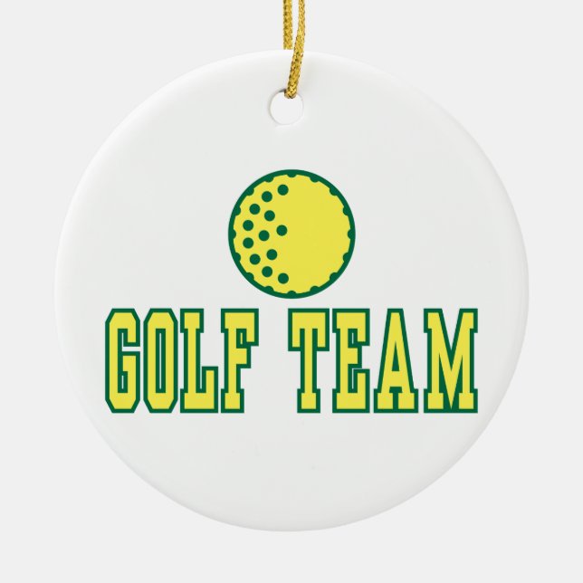 golf team logo design ceramic ornament (Front)
