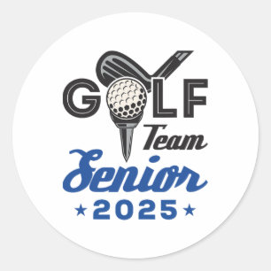 Golf Team Senior 2025 Graduation Night Cl Of 2025  Classic Round Sticker