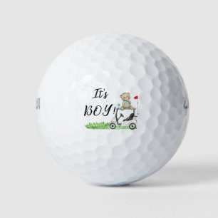 Golf Teddy Bear It's Boy for Baby Shower  Balls