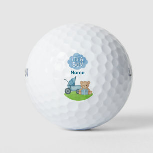 Golf Teddy Bear It's Boy for Baby Shower  Balls
