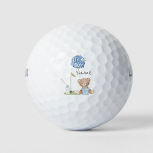 Golf Teddy Bear It's Boy for Baby Shower Balls