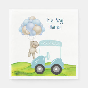 Golf Teddy Bear It's Boy for Baby Shower  Napkins