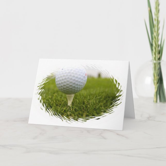 Golf Tee Design Greeting Card (Front)