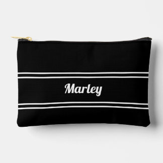 Golf Tee Golfer Black & White Modern Accessory  Accessory Pouch