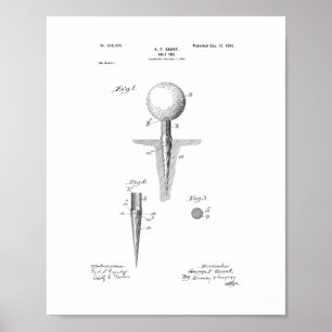 Golf-tee Patent Poster