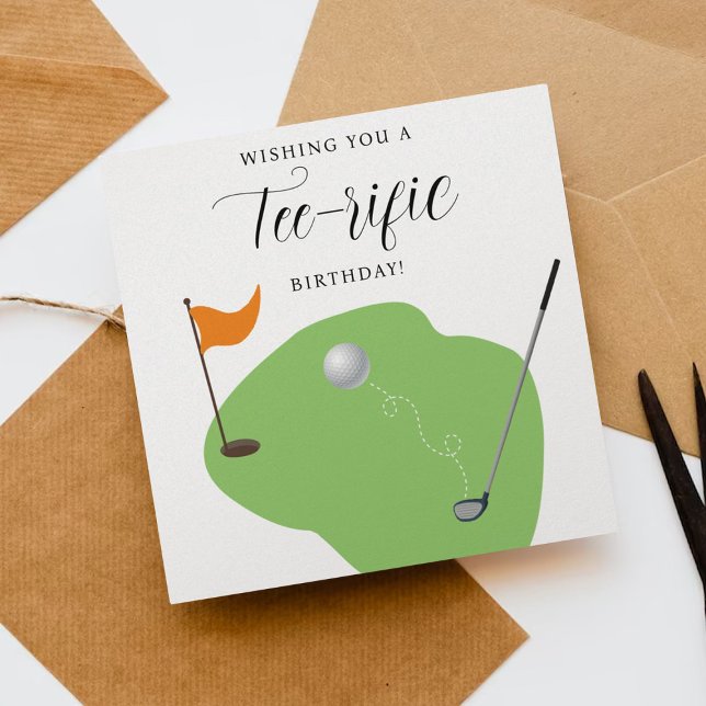 Golf Tee-rrific Birthday Card (Creator Uploaded)