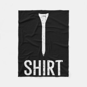 Golf Tee Shirt Funny Golfing Joke Golfer Dad Men W Fleece Blanket