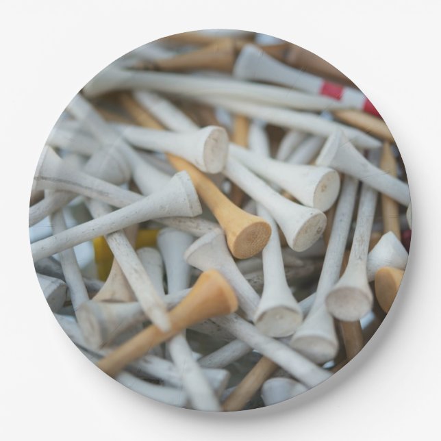 Golf Tees Paper Plate (Front)