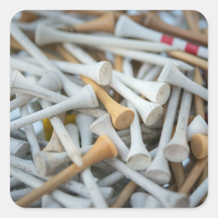 Golf Tees Square Sticker
