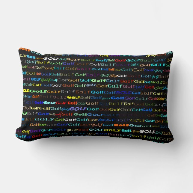 Golf Text Design I Lumbar Pillow (Front)