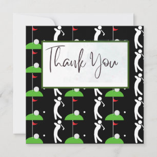 Golf thank you card