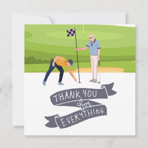 Golf Thank you card for golfer 
