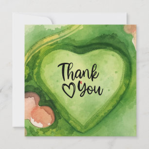 Golf  thank you card for golfer on golf course 
