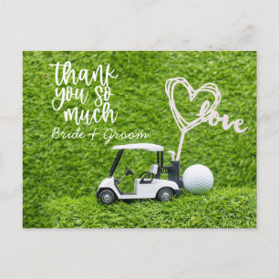 Golf Thank you card for golfer wedding
