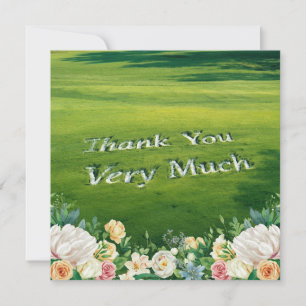 Golf  thank you card golf course watercolor