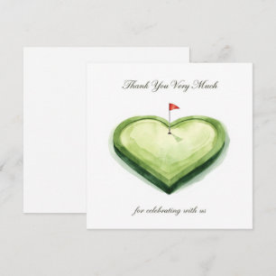 Golf thank you card golf course watercolor