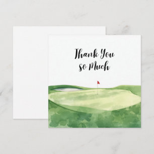 Golf thank you card golf course watercolor