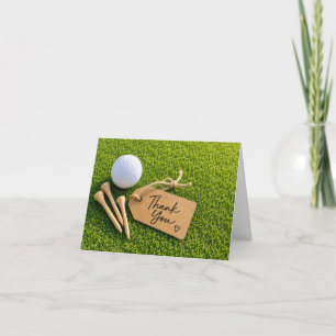 Golf Thank you card with golf club ball bag