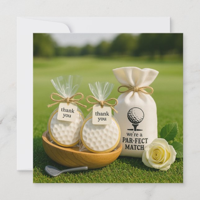 Golf thank you card with golf gifts souvenir  (Front)