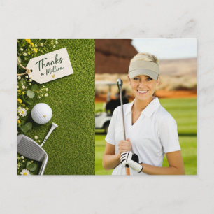Golf Thank you Create your own photo golfer Postcard