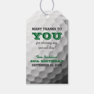 Golf Thank You Favour Tag