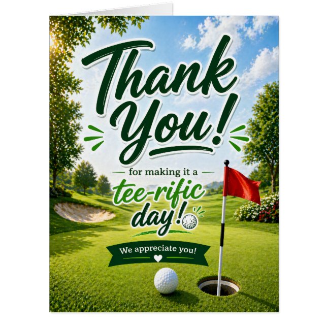 Golf Thank you for terrific day  (Front)