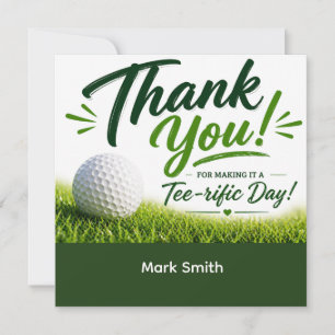 Golf Thank you for terrific day Card