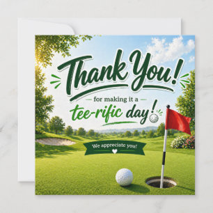 Golf Thank you for terrific day Card