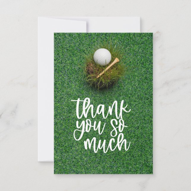 Golf Thank you on green grass background (Front)