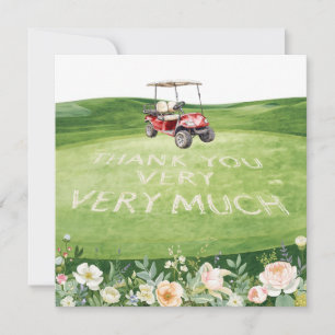 Golf  thank you text  for golfer with Flowers 