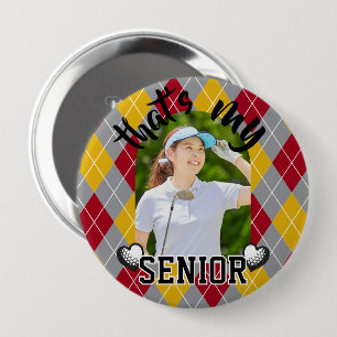 Golf That's my Senior player red yellow Button