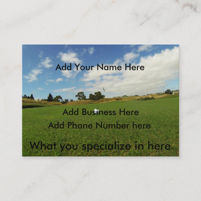 Golf, The Game,Chubby Business Cards (100), Pack (Front)