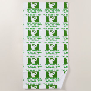 Golf-The older I get beach towel