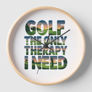 Golf the Only Therapy, Trendy Clock