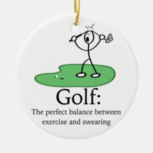 Golf: The perfect balance Ceramic Tree Decoration