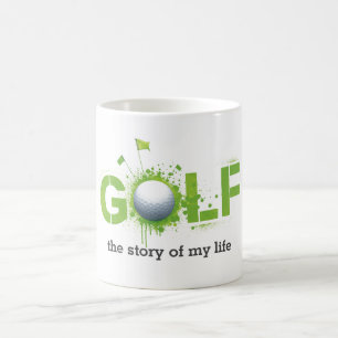 Golf the story of my life funny mug