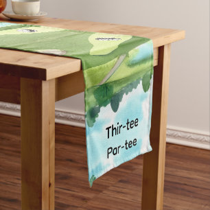 Golf theme 30th Birthday Personalised party Medium Table Runner