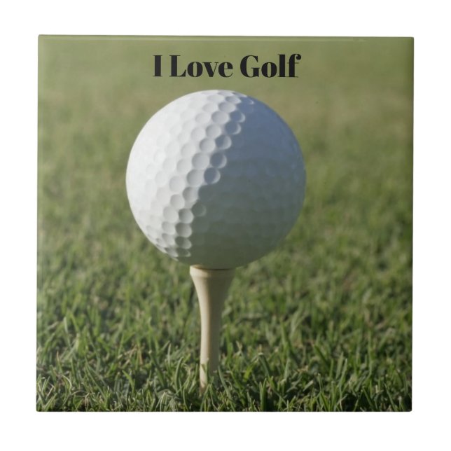Golf Theme Ceramic Tile (Front)
